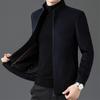 Men's Stand Collar Wool Jacket - Short, Thick, Warm Autumn/Winter Coat