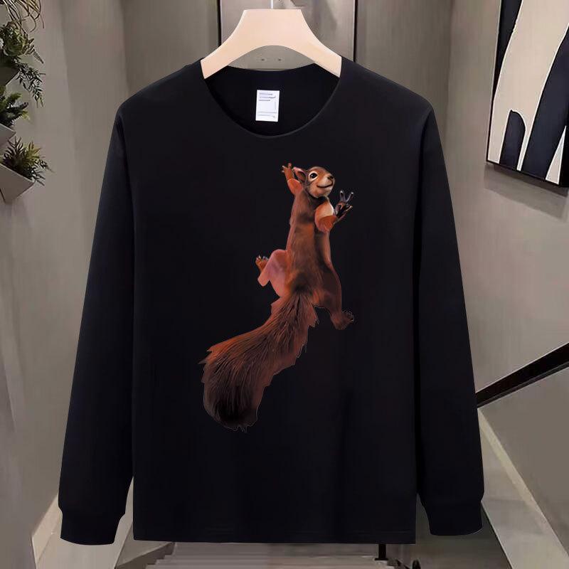 Trendy Brand American Long-Sleeved T-Shirt Pure Cotton Men'S Bottoming Shirt Trendy Autumn And Winter Sweater Men'S And Women'S Crew Neck Top