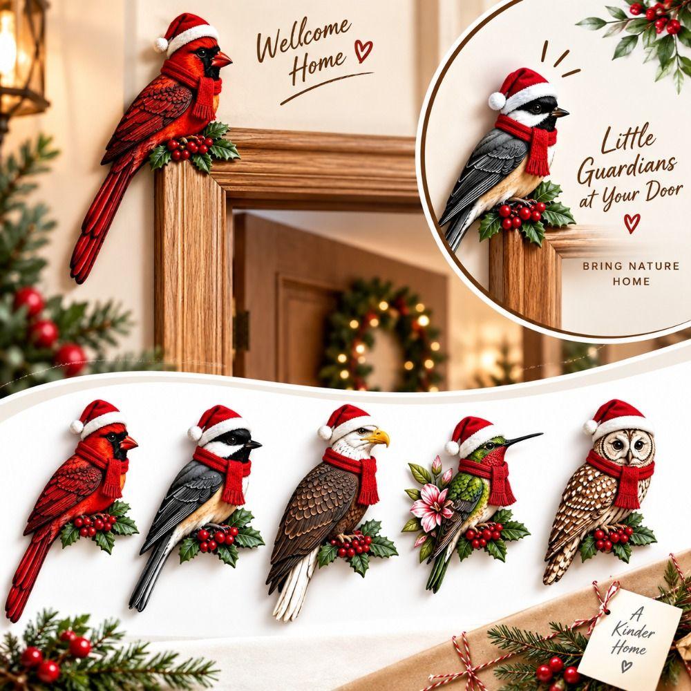Wooden Door Topper Decor Corner Fit Animal Door Decor Rustic Door Hanging Ornaments  Bird Lovers