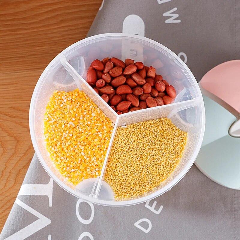 Kuchyňský uzavřený úložný box Zásobník na cereálie Zásobník na potraviny Rotační kelímky na suché potraviny Zásobník Pouzdro na mouku Organizér na obiloviny