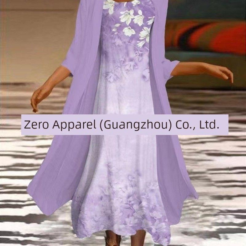 

Новое модное элегантное шифоновое платье из двух частей 4 XL