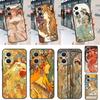 Alphonse Mucha Kunst Hülle Für OPPO Find X2 X3 Neo Lite X6 X5 Pro Reno 8T 7 3 2Z 4Z 5Z 5 6 8 4 Lite Rückseite
