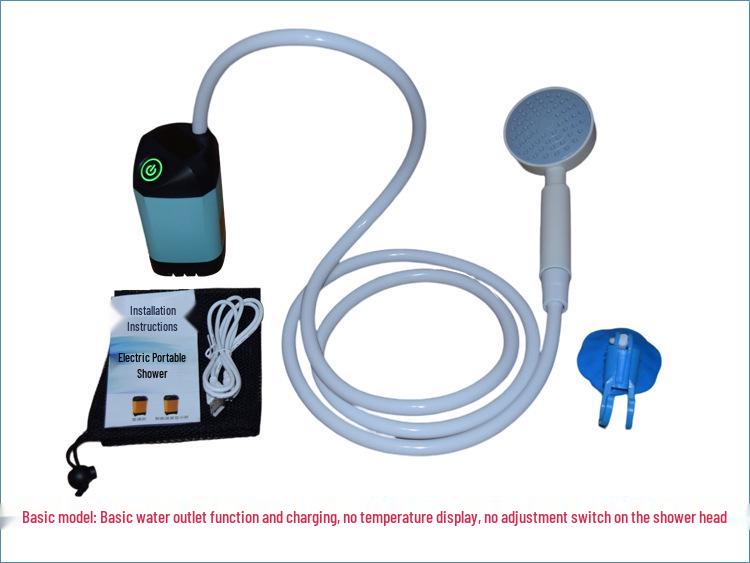 Portable Self-Priming Electric Shower for Outdoor and Rural Use