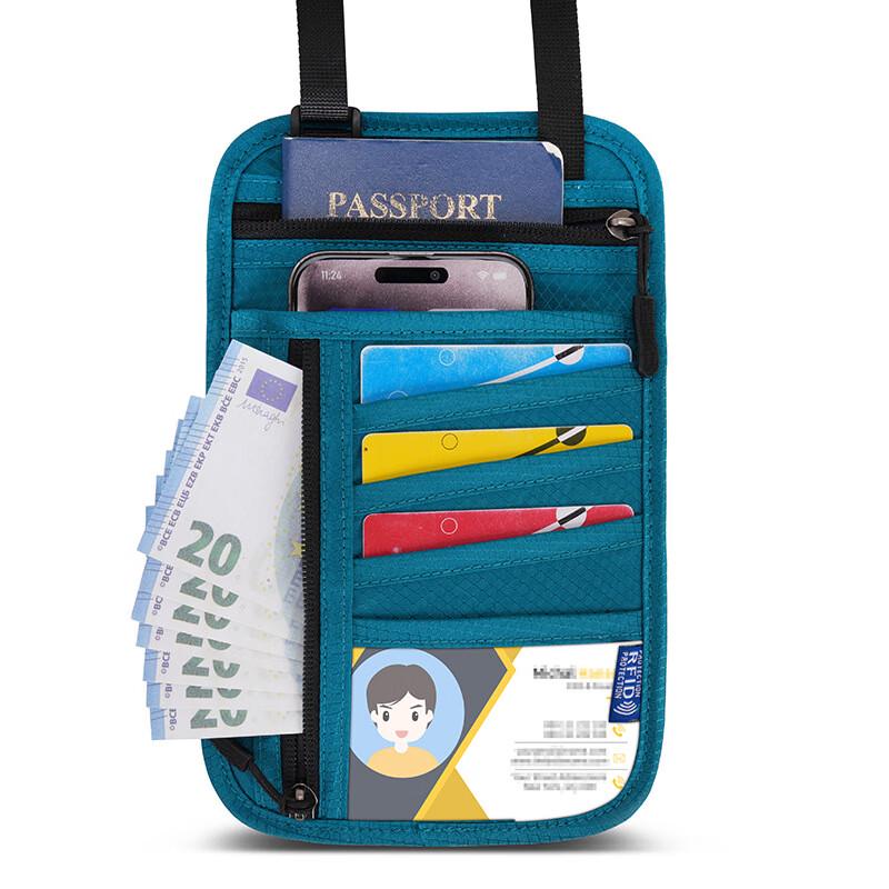 Travel Neck Pouch Passport & Document Organizer