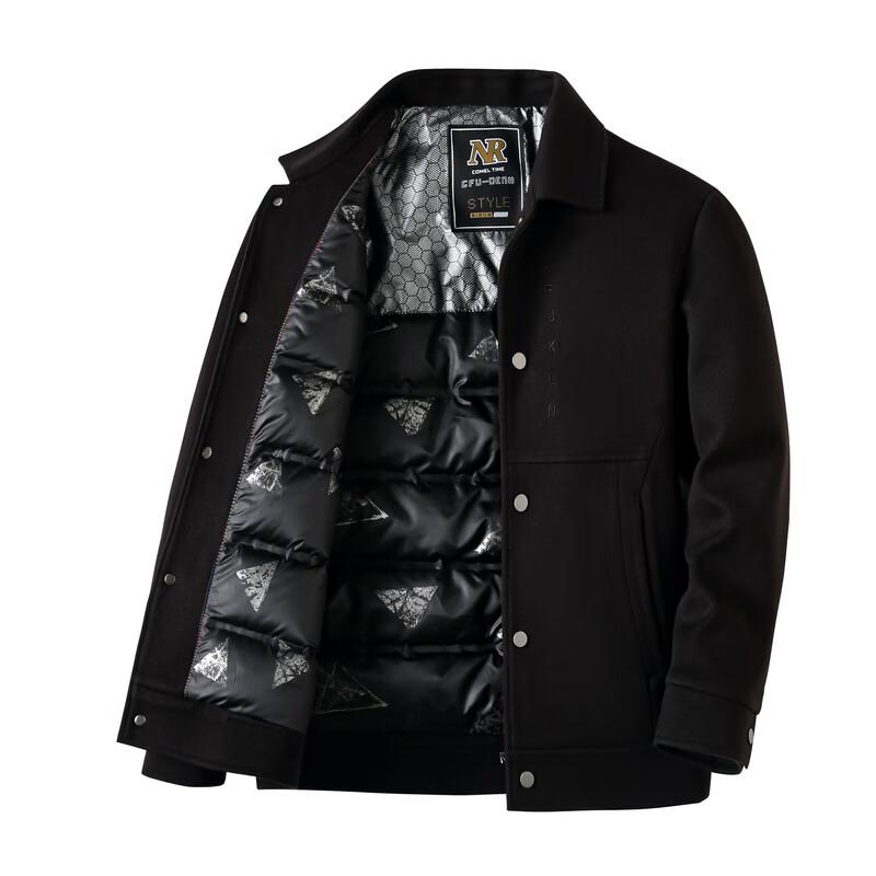 ROMON Men's Classic Winter Lapel Down Jacket