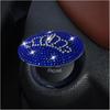 Bling Car Push to Button Cover, Rhinestone Ignition Button Protective Cap, Diamond Engine Start Button Stickers, Universal Car Interior Decor