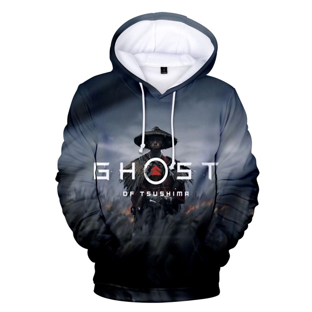 Game Ghost of Tsushima 3D Print Hoodies Samurai Cosplay Sweatshirts Men Women Fashion Hoodie Hip Hop Pullover Unisex Hoody Coats