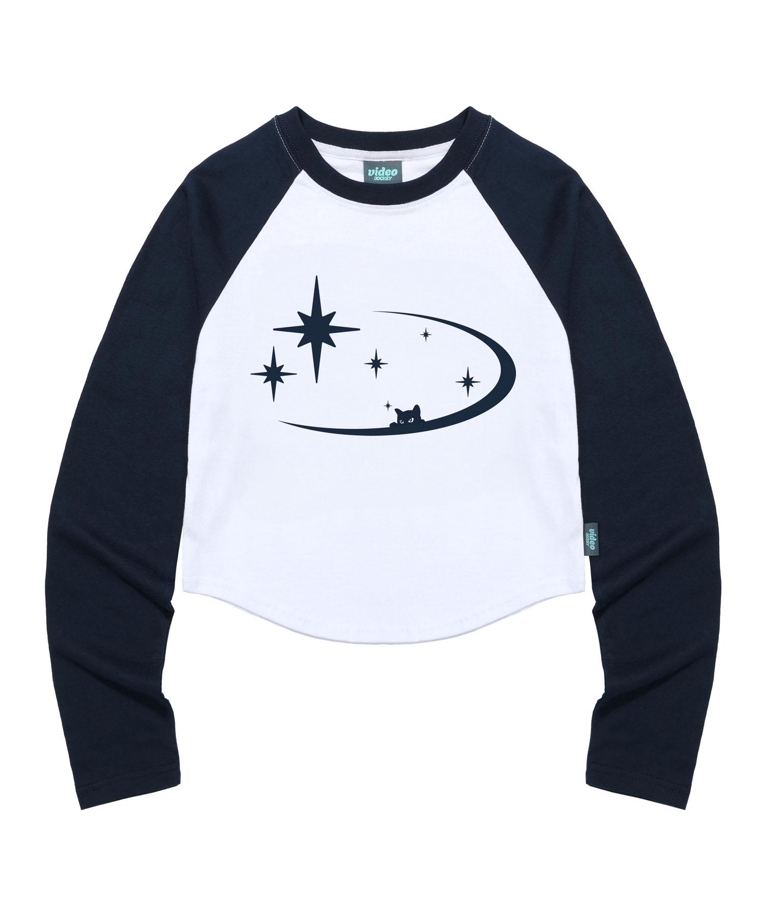 Video Jaki Byeolbada Raglan Crop Ls T-Shirt [Navy] Navy/Free