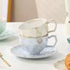 Souvenir Coffee Cup with Spoon Pearl Glaze Mug Saucer To Give Customers Gifts To Drink Water In The Office Cup Fresh