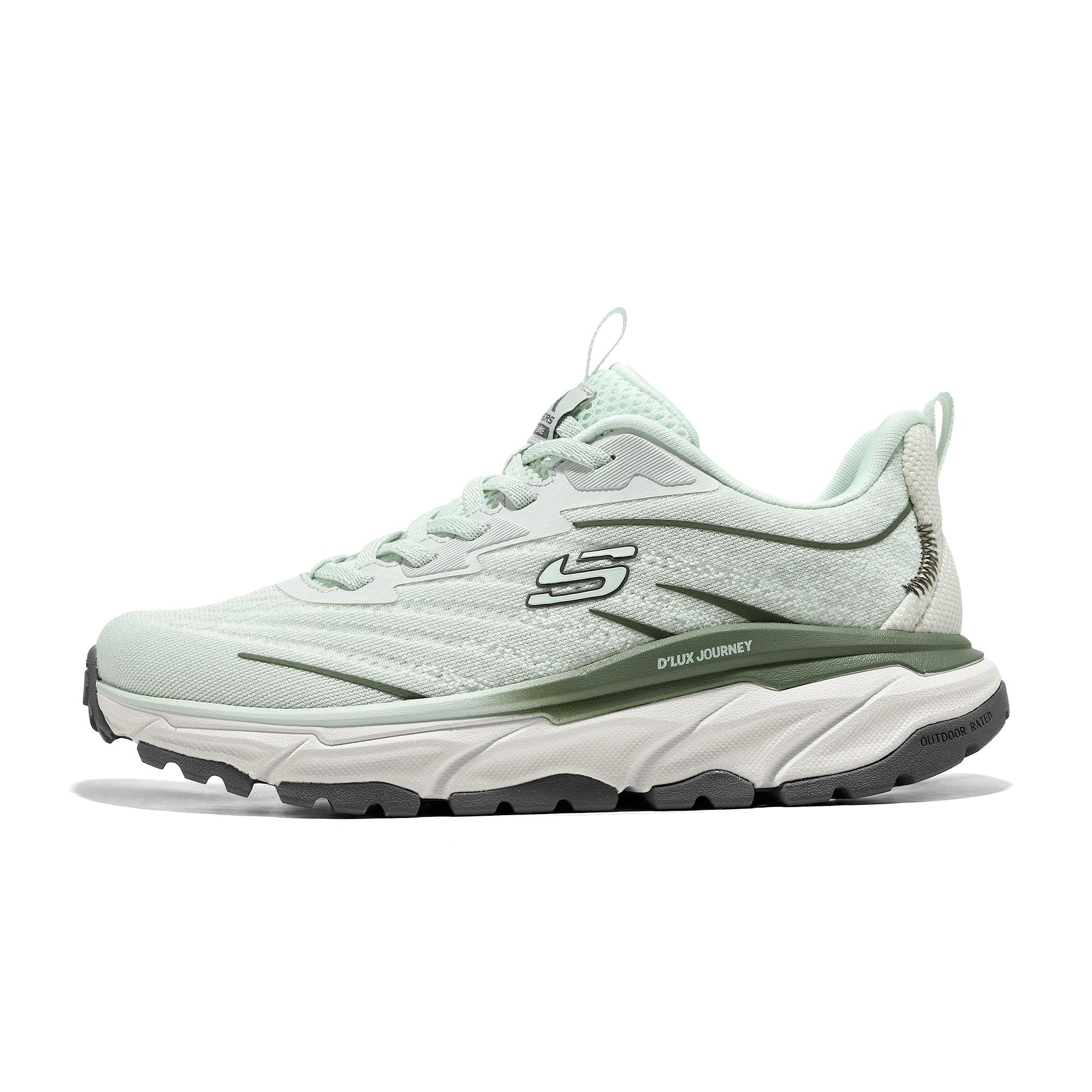 Skechers DLUX Journey Trail Comfortable Trendy Slip-Resistant Durable Low-Top Trail Running Shoes Women sneakers Green 180215-GRN 35