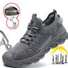 Oulylan Man Sneakers Summer Safety Shoes Breathable Labor Protection Shoes For Men Anti Impact Anti Puncture Working Shoes
