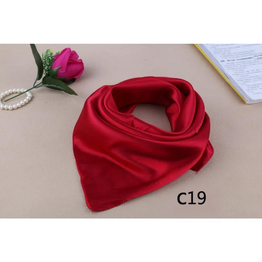 WZCX 60*60cm Damen Einfarbig Seidenschal Frühling Herbst Mode Neu Einfache Quadratische Schals für Damen Damenschal