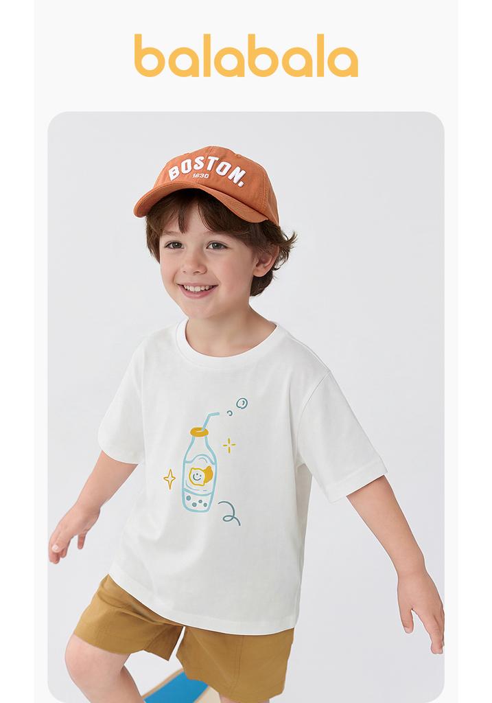 Balabala Boys and Girls Short-Sleeved T-Shirt