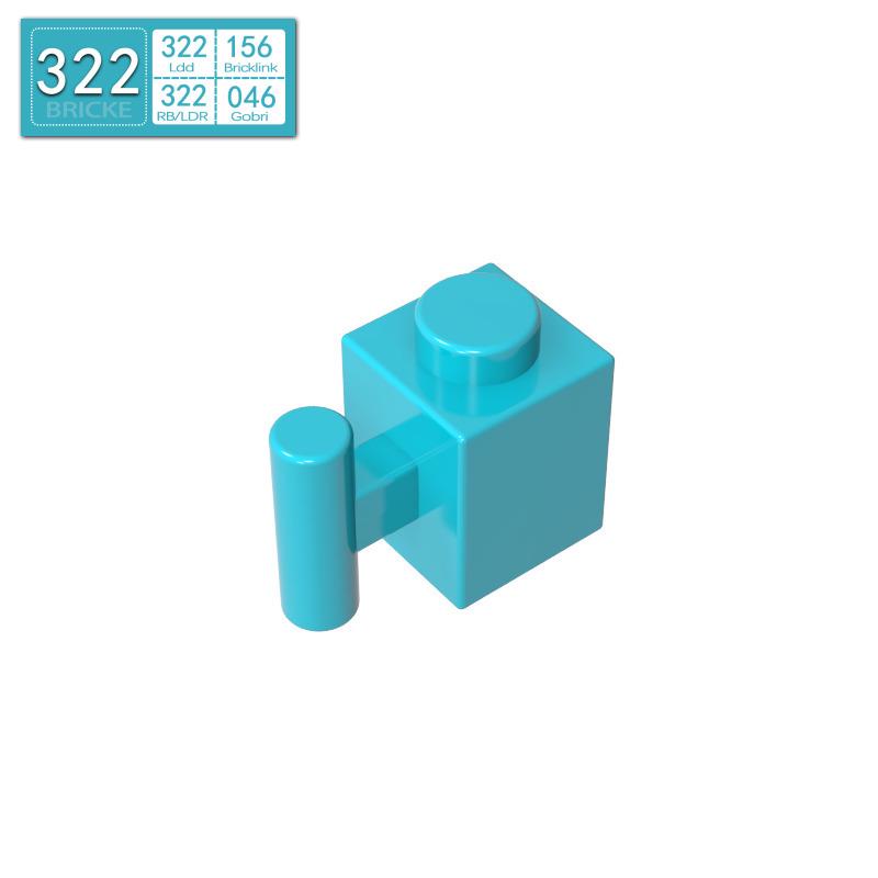 1x1 Brick with Side Handle Compatible with LEGO 2921 28917 - Building Block Loose Parts Piece