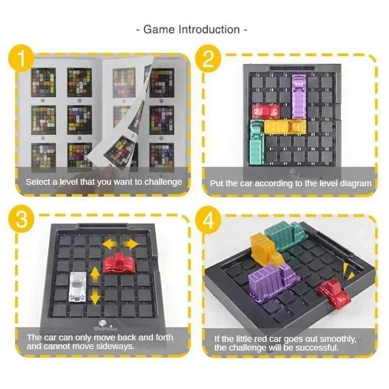 Non-Toxic Puzzle Traffic Rush Hour Game Racing Rush Hour Car Huarong Road Logical Reasoning Desktop Game Children'S Puzzle Toys Childre