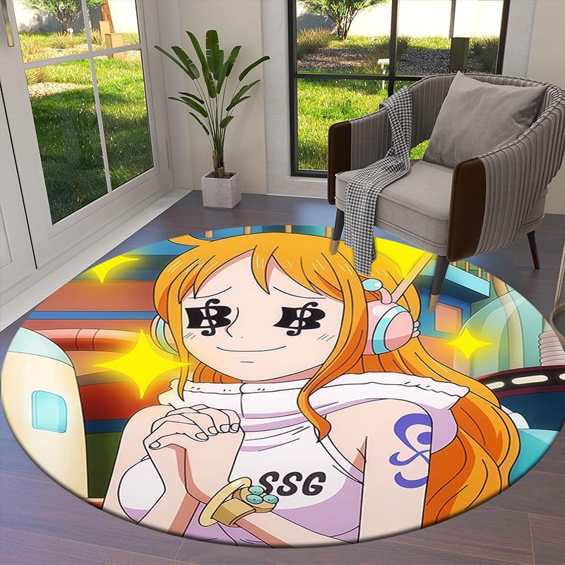 Nami Round Area Rug Carpet Rug For Living Room Bedroom Sofa Playroom Decor Nonslip Floor Mat