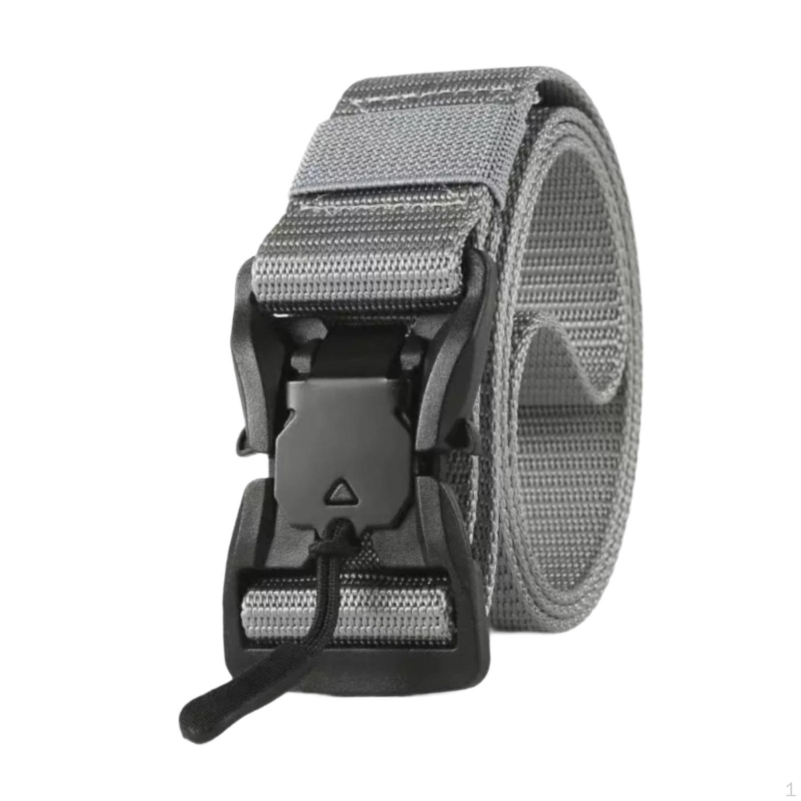 

Мужской поясной ремень, легкий, спортивный, 47 дюймов в длину, сетчатый пояс для кемпинга и пешего туризма серый