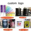 Custom Print Logo Vacuum Insulated 12oz Coffee Mug Cups with Handle Colorful Double Wall 14oz Sliding Lid Tumbler