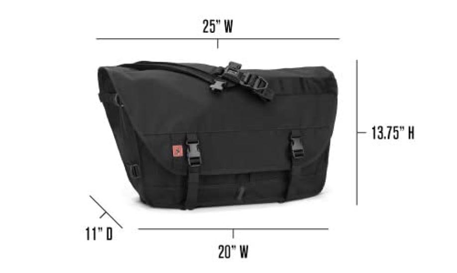 Messenger Bag 47L Black Waterproof One Size [Chrome] BERLIN/Berlin (Current Model) BLACK/BLACK Men's