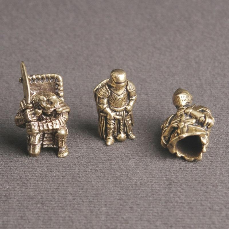 Broadswords Knights Knife Lanyard Bead DIY Brass Paracord Bead Vintage Knights Parachute Cord Beads for Bracelet Pendant