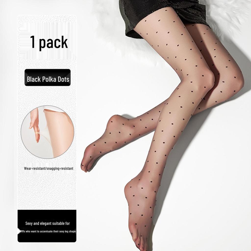 Women's Black Ultra-Thin Pantyhose: Skin-Feel, Anti-Snag, Sexy High-End Tights for Spring, Autumn, and Winter.