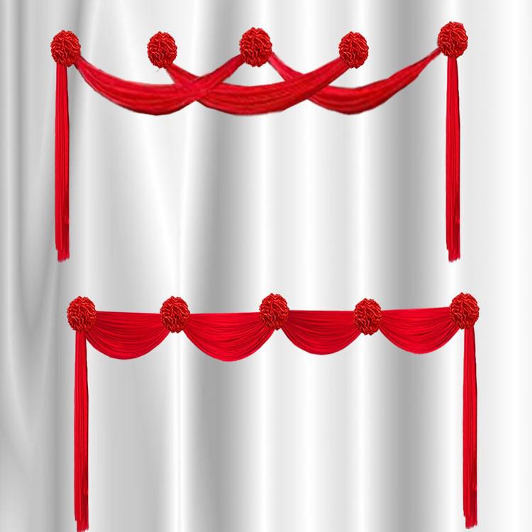 Satin Cloth Red Flower Arrangement for Staircase & Balcony Decor - Fade Resistant