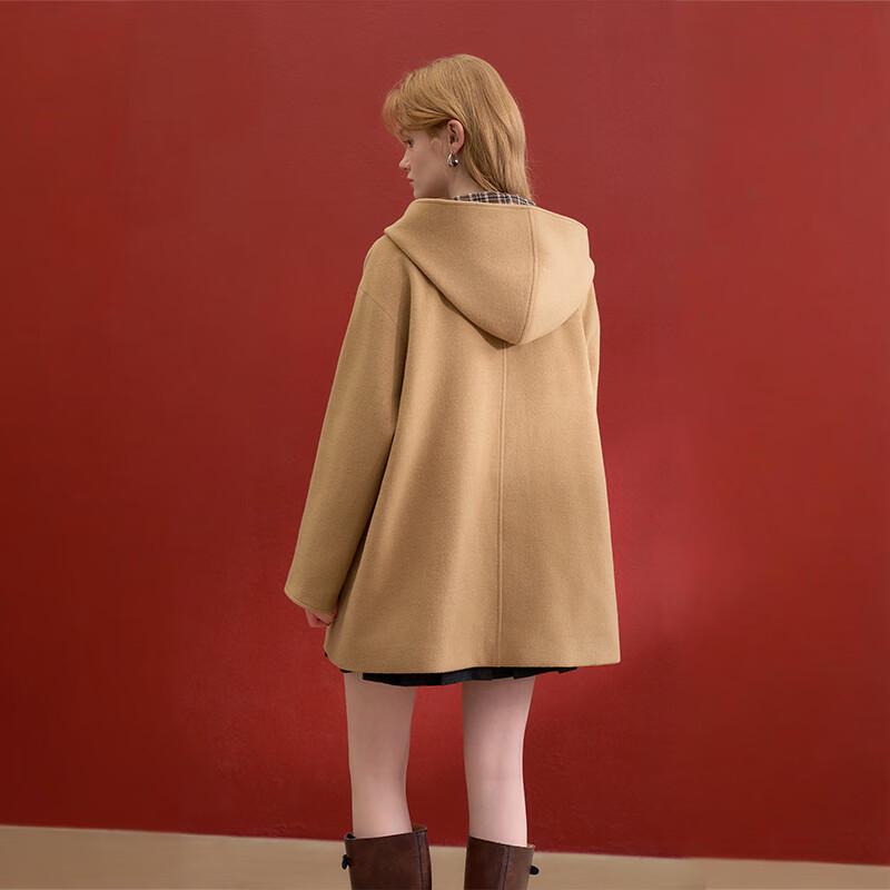 Westlink Women's Hooded Woolen Mid-length Warm Coat