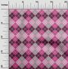 oneOone Cotton Flex Bright Red Fabric Argyle Check Dress Material Fabric Print Fabric By The Yard 40 Inches