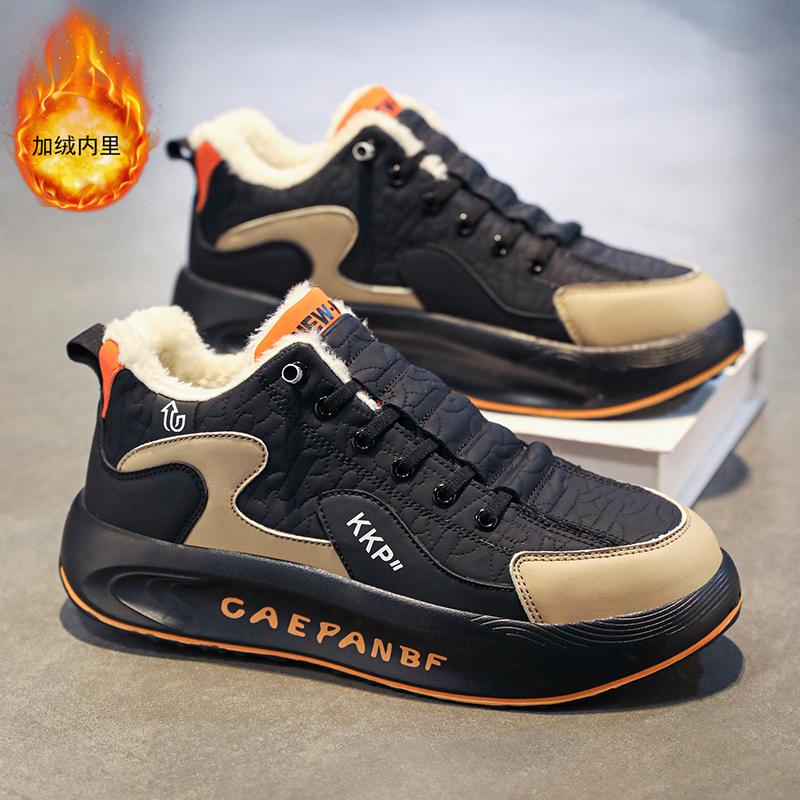 Mode CYYTL Pelz Warm Winter Herrenschuhe Sneaker Lässig Outdoor Plateau Leder Sport Wandern Designer Luxus Tennis Slipper Schneestiefel