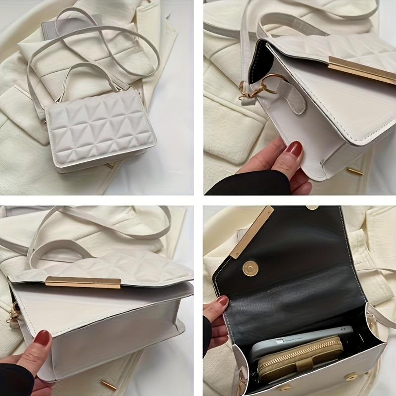 1pc Stylish Quilted Crossbody Bag for Women - Adjustable Strap & Magnetic Clasp Closure, Lightweight Durable Design for Everyday Work Outings