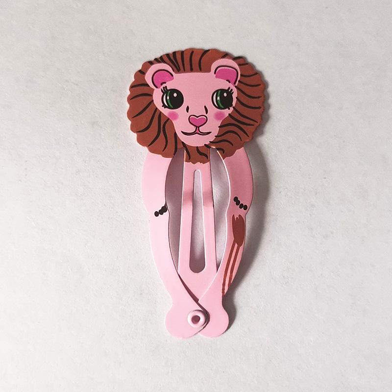Trendy Kids' Hair Accessories: Cute Animal Metal Hair Clips & Waterdrop Print Crown Side Pins