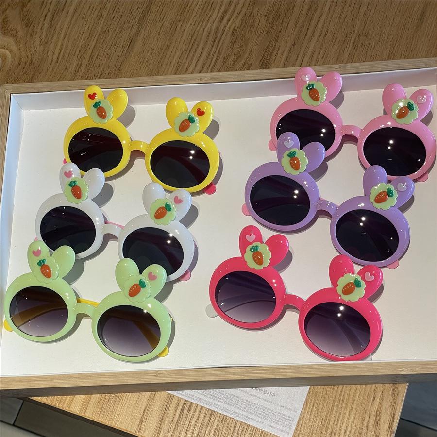 Bunny Children'S Sunglasses Baby Cute Sunglasses Uv Protection Cartoon Super Cute Bow Glasses Women