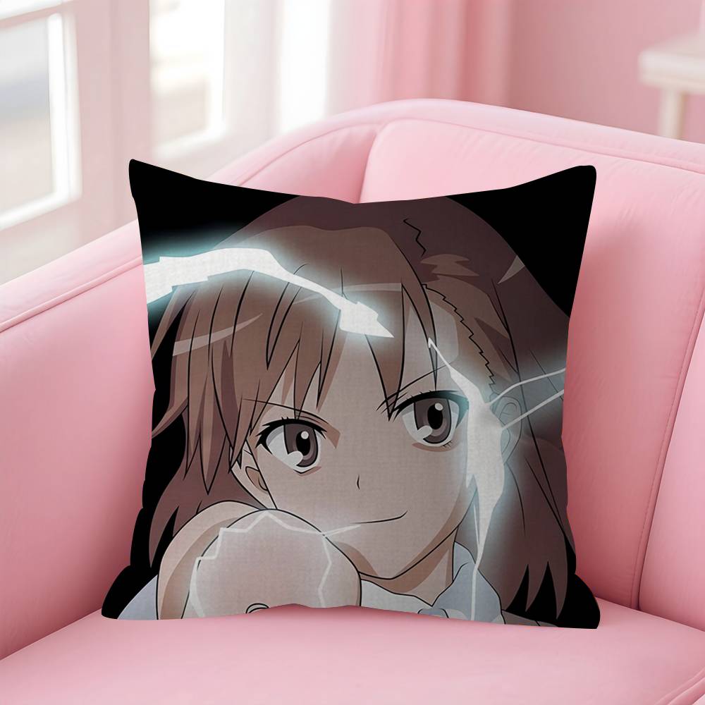 A Certain Scientific Railgun Cushion Cover Car Throw Pillow Case For Sofa Car Christmas Gift