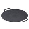 Korean Grill Pan Nonstick Round BBQ Griddle with 2 Handle Compatible for Induction Cooker Gas Stove Indoor Outdoor
