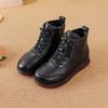 New winter leather velvet warm snow boots non-slip soft sole low heel women's cotton shoes short boots women