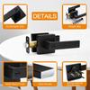 1 pair Black Door Handles Privacy Door Levers, Interior Door Knobs Square Door Levers Heavy Duty Door Locks for Bedroom Bathroom