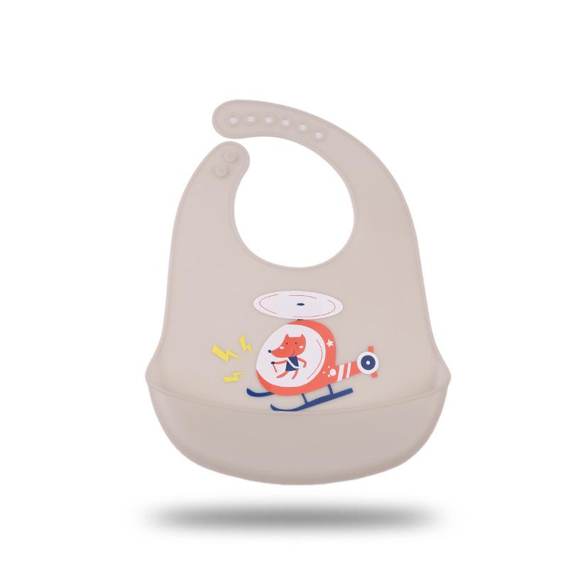 Waterproof Food-Grade Silicone Baby Bib - Leak-Proof, Self-Feeding, Drool Protection