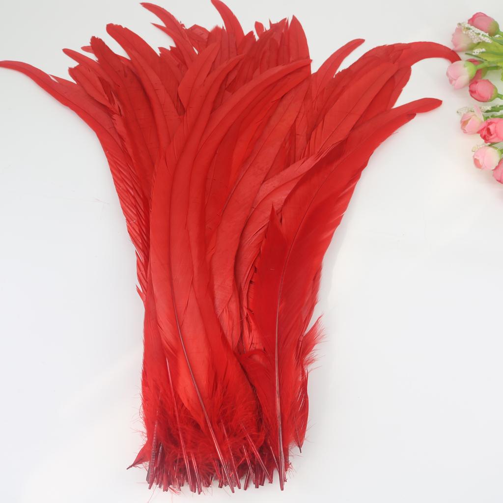 50Pcs/Lot Rooster Feathers Carnival Feathers For Decoration 25-40Cm And Accessories For The Table Sewing Chicken Feather Dress