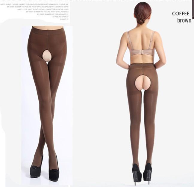 Spring and Summer Thin Velvet Leggings for Women with Anti-snagging Design, Easy To Take Off, Sexy Open-crotch Style.