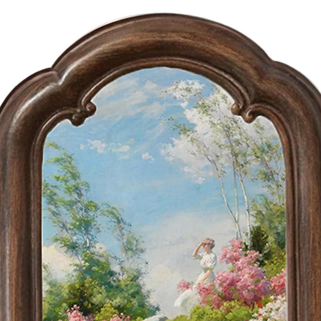 Retro Resin Photo Frame Hand Painted Decorative Elegant Old Fashioned Tabletop Display for Office
