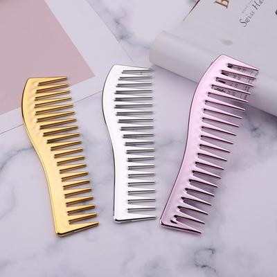 Brosse à Cheveux Massage du Cuir Chevelu Résine Galvanoplastie Peigne de Coiffure Peigne Large à Dents Larges Peigne Démêlant pour Salons de Beauté Usage Domestique
