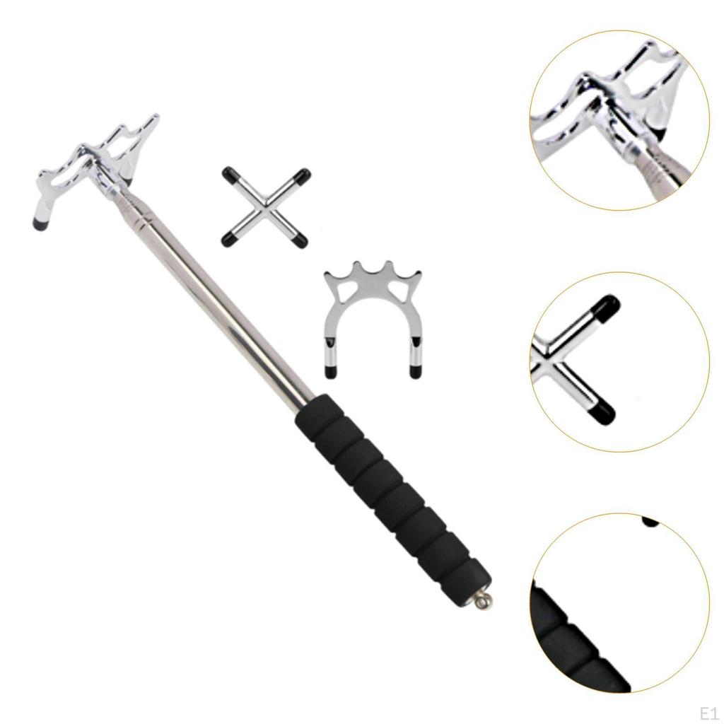 Billiards Cue Stick Bridge with Head, Portable Billiard Pool Rest Replacement