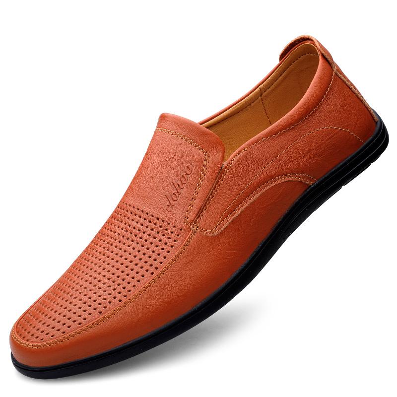 

Брендовые летние туфли из натуральной кожи, новые весенне-летние мужские туфли-лоферы, высококачественная мужская удобная деловая обувь 44 хаки