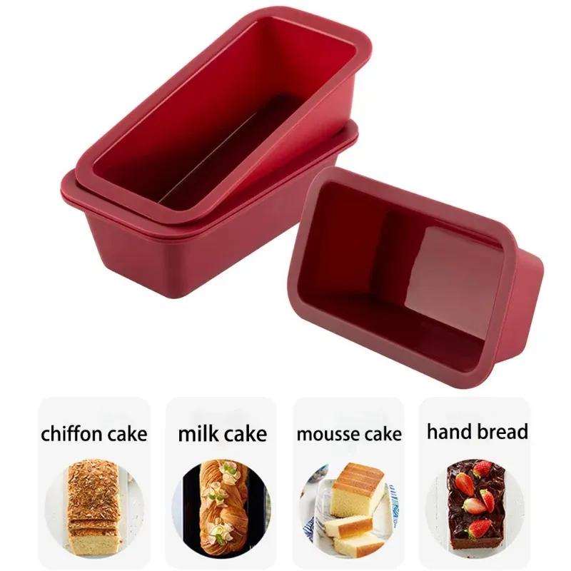 2024 Silicone Baking Molds NonStick Rectangle Cake Pans Mini Loaf Pan Easy Release Bread Toast Mould Kitchen Accessories Pastry Tool - for