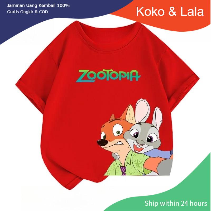 Crazy Zootopia Style Children's T-shirt Fashionable and Casual Versatile Short Sleeved Shirt