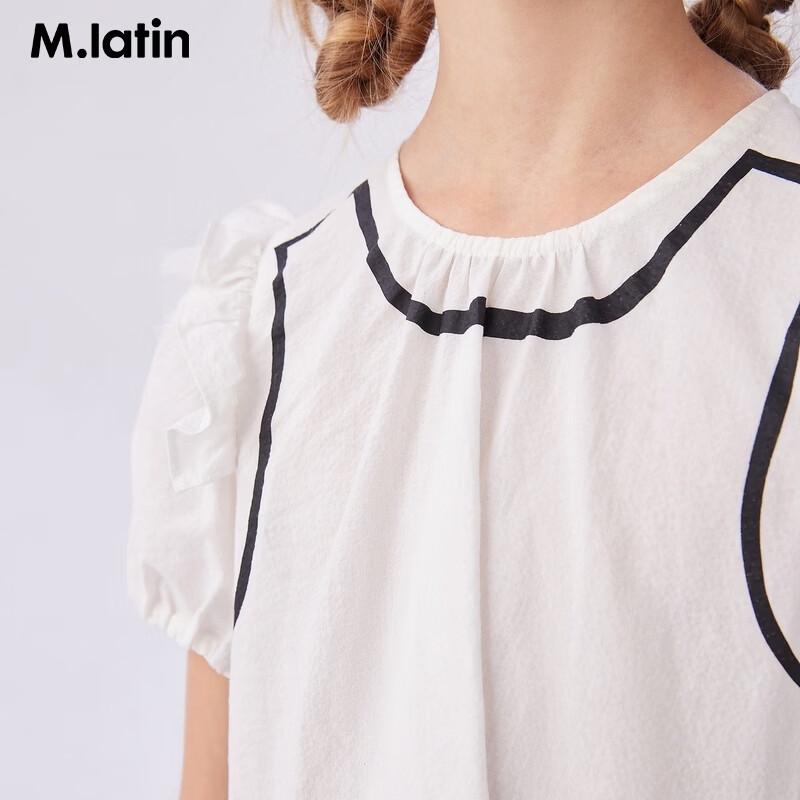 M.Latin Girls' Summer Bubble Sleeve Doll Dress