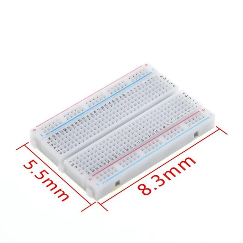 1 Pcs New 400 Tie Points Solderless PCB Breadboard Mini Universal Test Protoboard DIY Bread Board for Bus Test Circuit Board