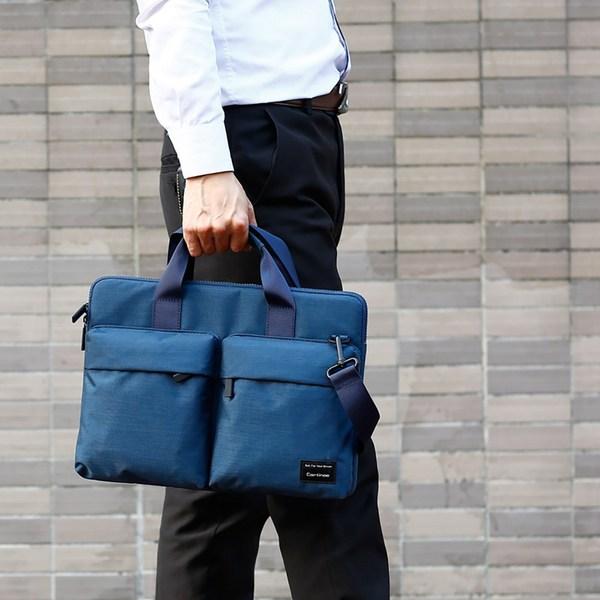 Katino Double Pocket Laptop Pouch Bag, Navy, 13.3in