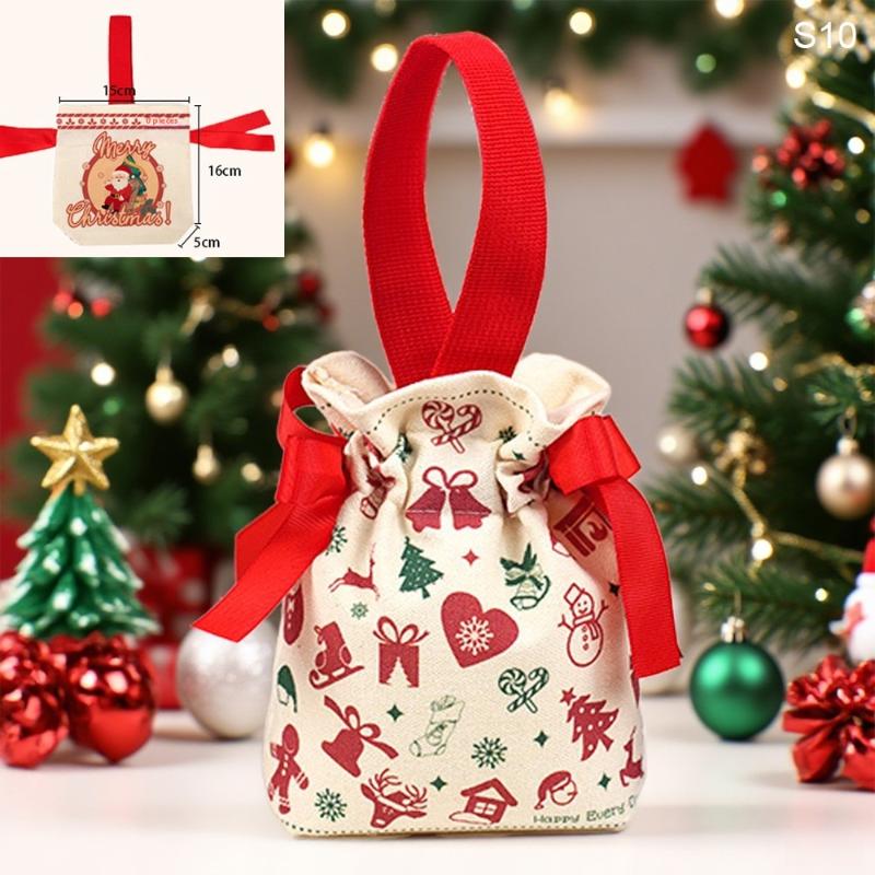 1Pc Christmas Gift Bag Cartoon Apple Candy Packaging Box Party Supplies Christmas Gift Wrapping Boxes Candy Storage Bags