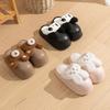Fleece cotton slippers autumn and winter women's new thick bottom removable dismantling and washing rabbit cotton mop cute winter